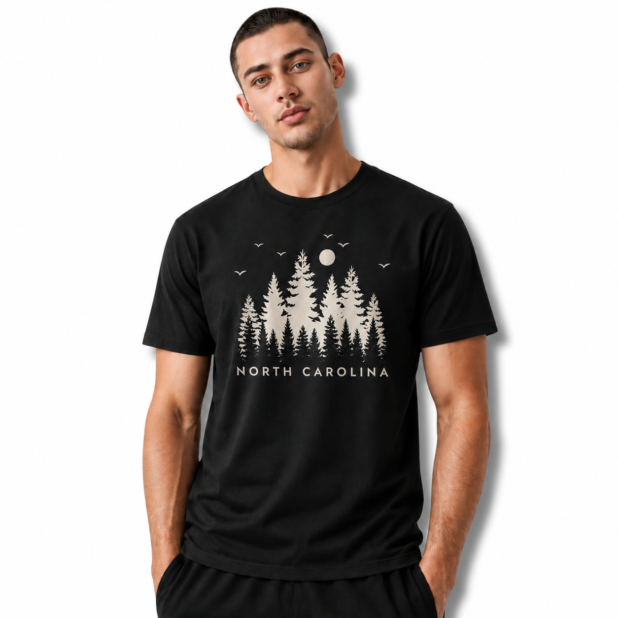 North Carolina Pine Forest Moonlight Shirt