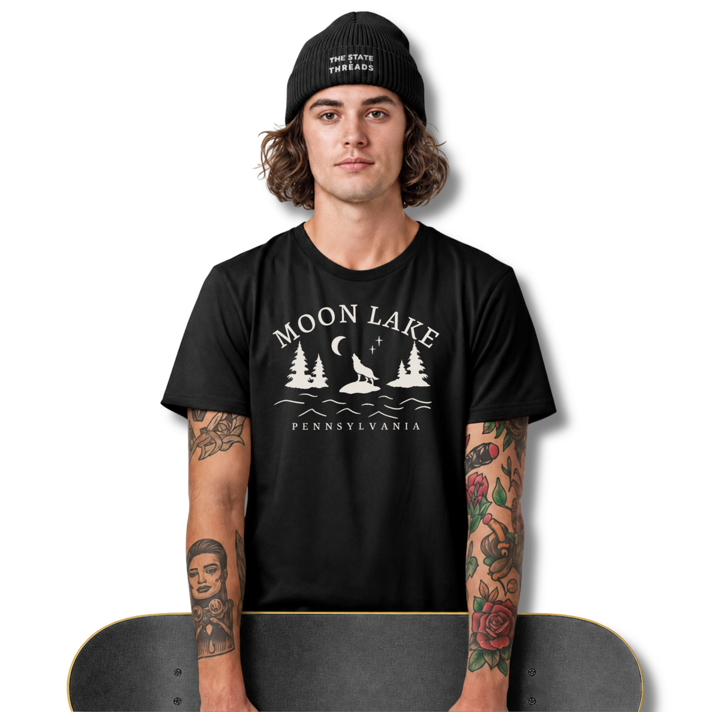 Pennsylvania Moon Lake Wolf Shirt