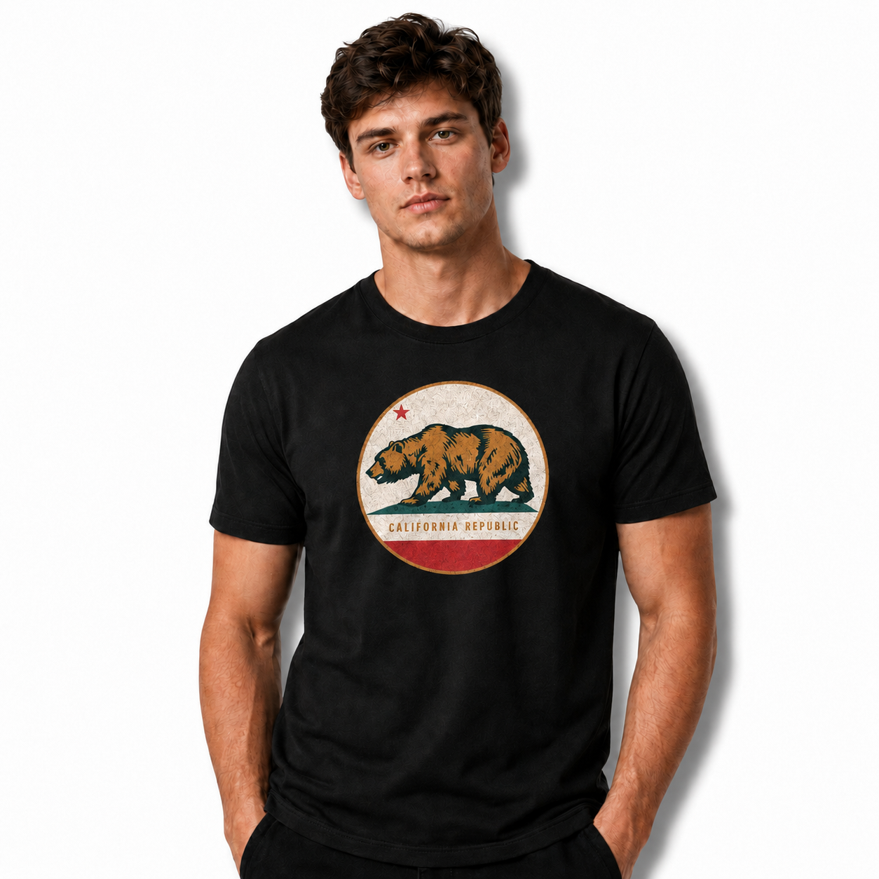 California Republic Bear Badge Shirt