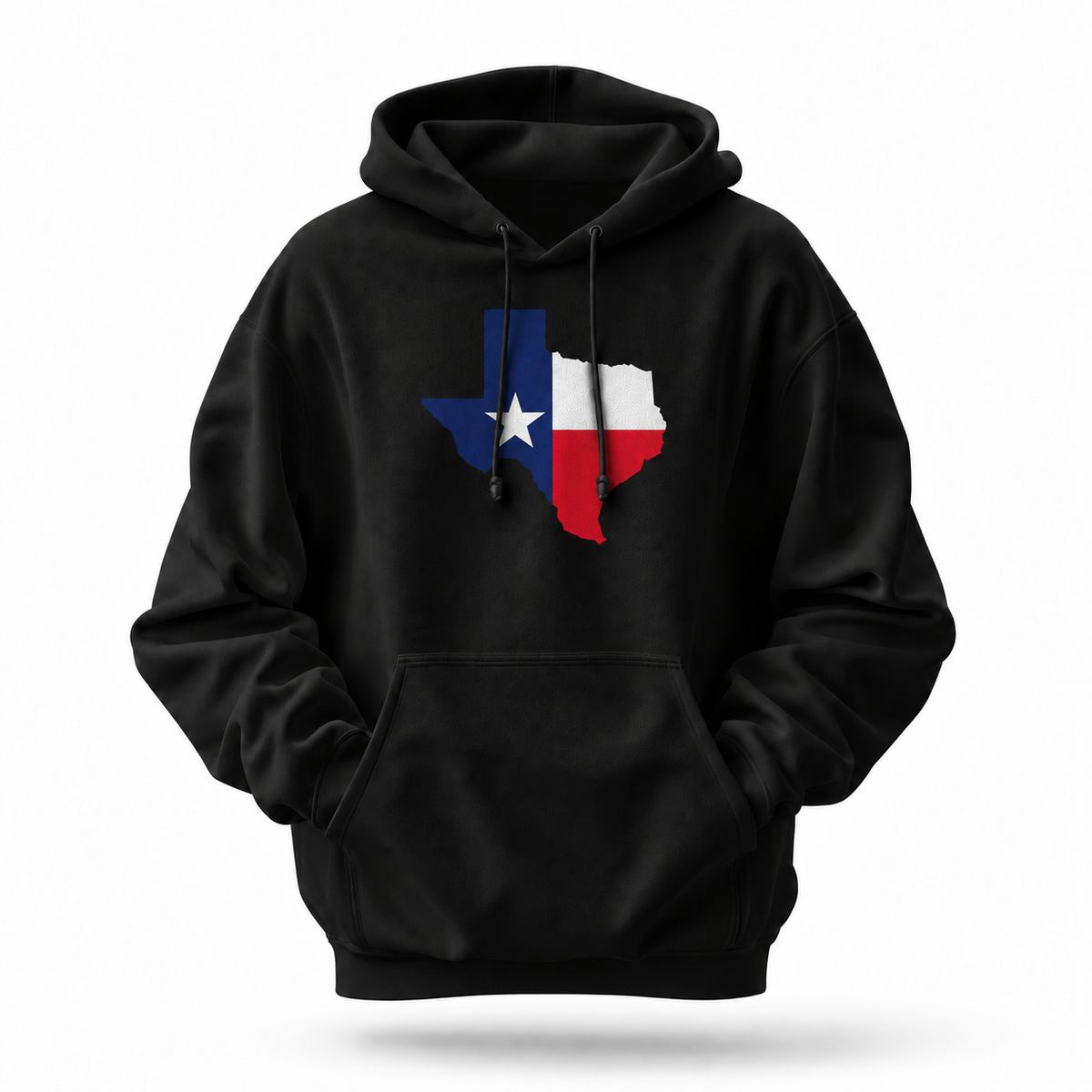 Texas State Map Lone Star Flag Hoodie