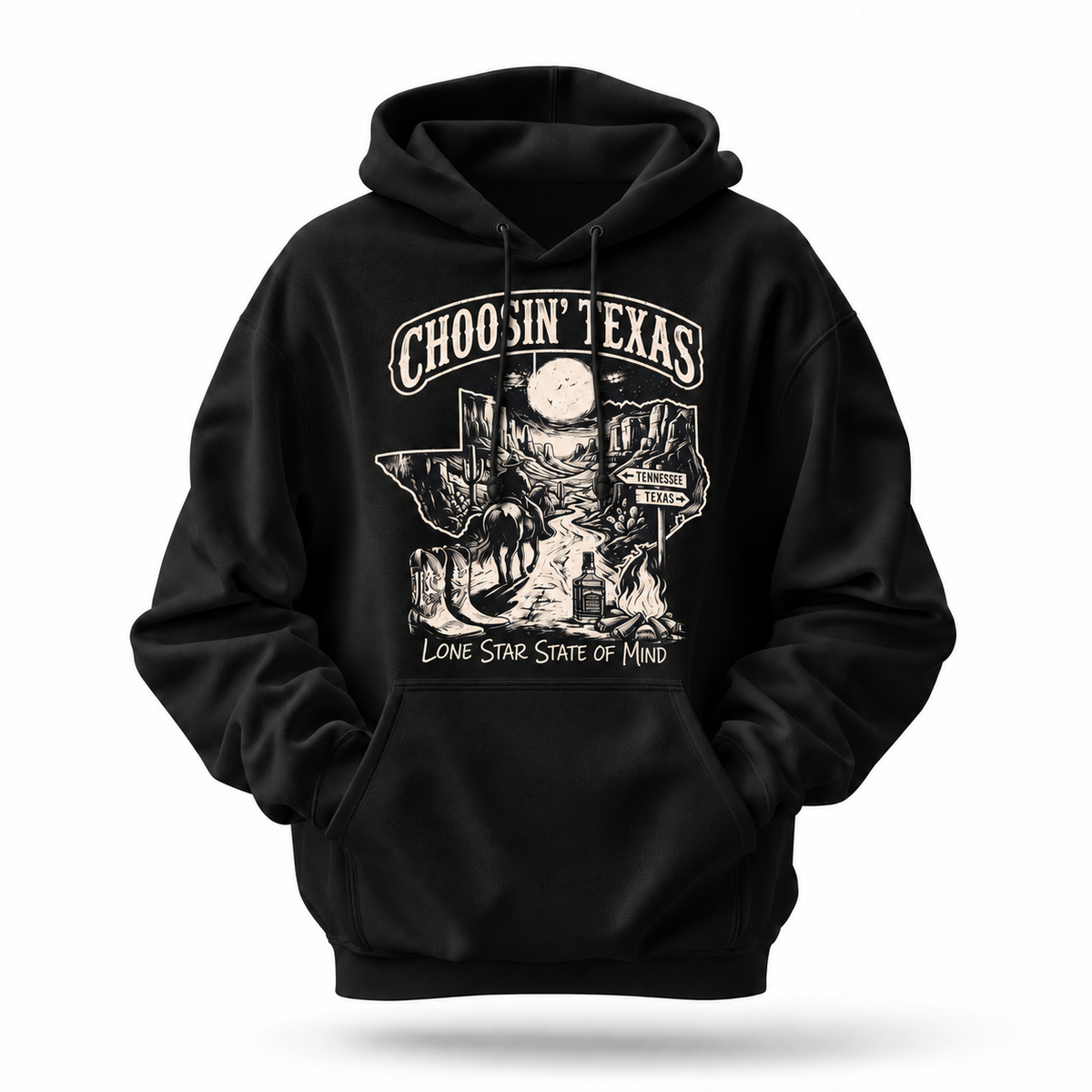 Choosin' Texas Lone Star State Of Mind Cowboy Hoodie