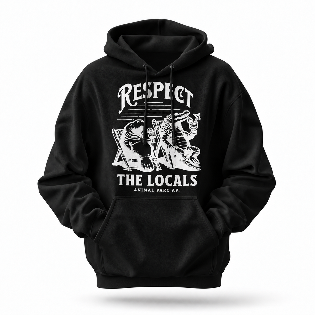 Florida Respect The Locals Manatee Alligator Funny Hoodie