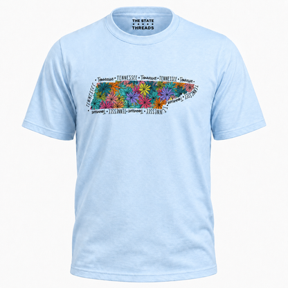 Tennessee Floral State Map Shirt
