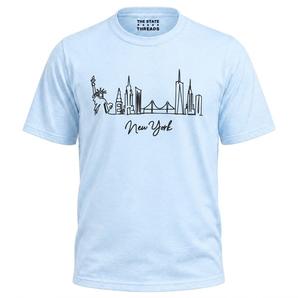 New York City Skyline Minimalist Travel Shirt