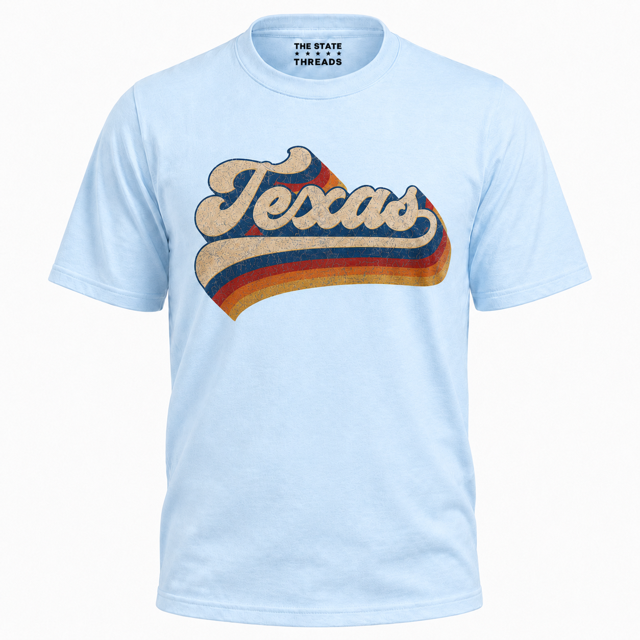 Texas Retro Script Rainbow Shirt