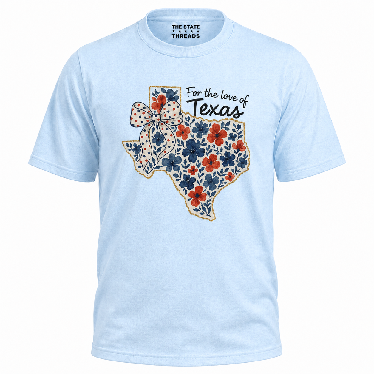Texas Floral Bow State Outline Shirt