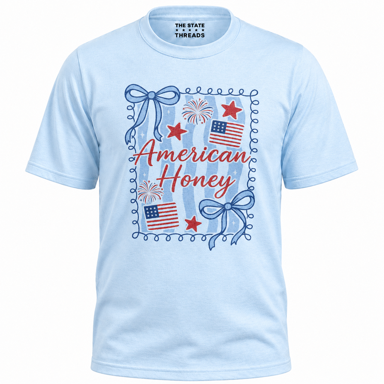 American Honey Flag Bows Patriotic Shirt