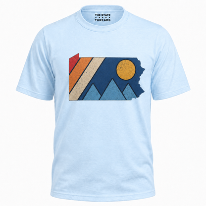 Pennsylvania Retro Mountain State Map Shirt