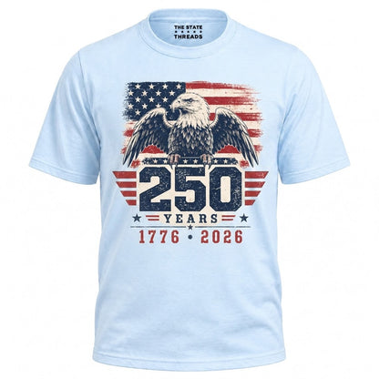 America 250 Years Eagle Flag Military Heritage Shirt