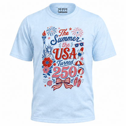 The Summer USA Turned 250 Patriotic Shirt