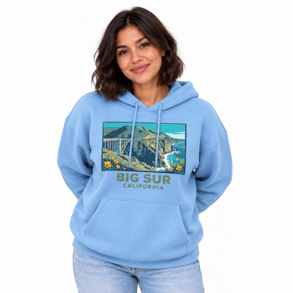 Big Sur California Bixby Bridge Poppy Coast Hoodie