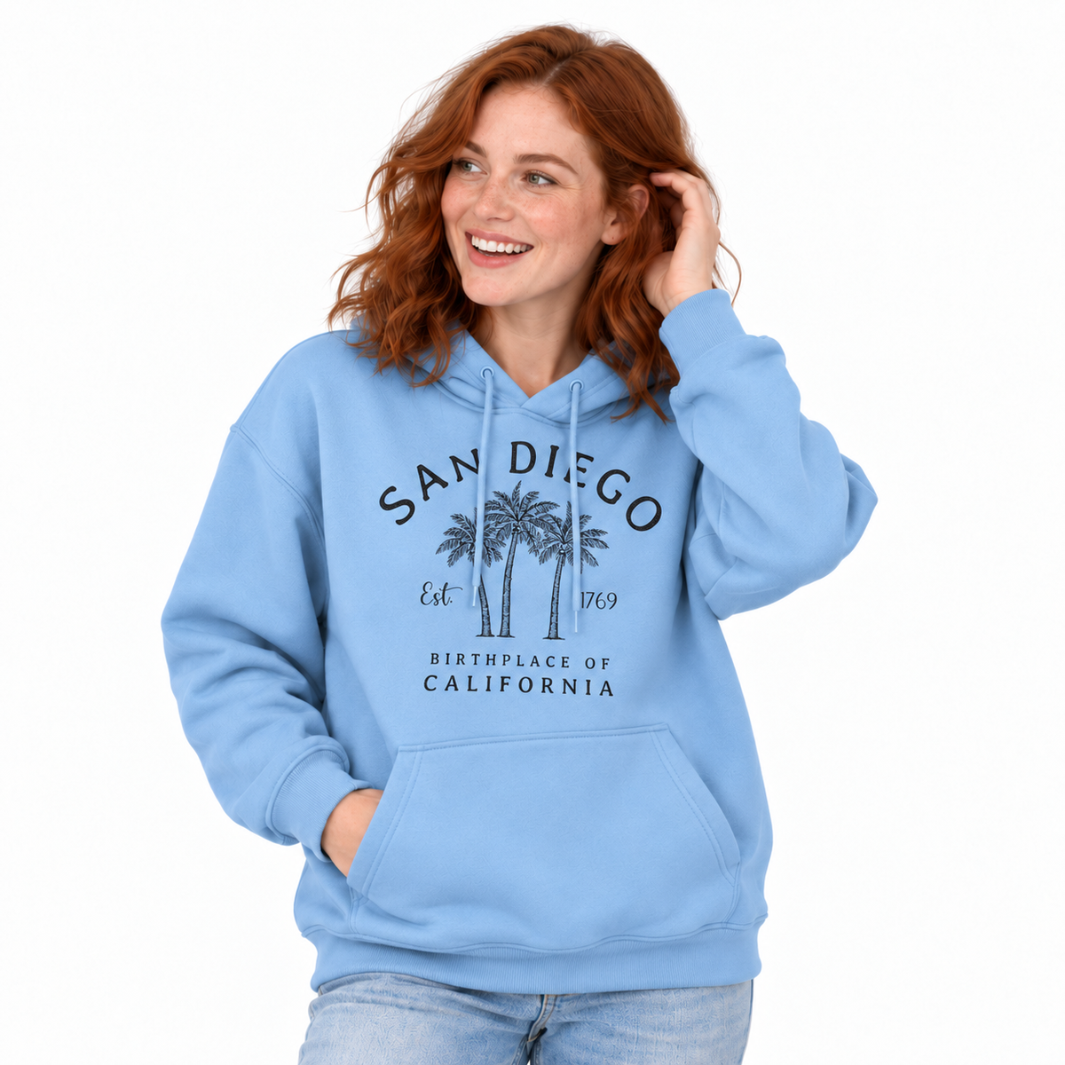 San Diego California Palm Trees Est 1769 Hoodie