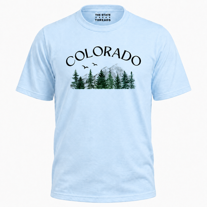Colorado Mountain Pine Watercolor Shirt