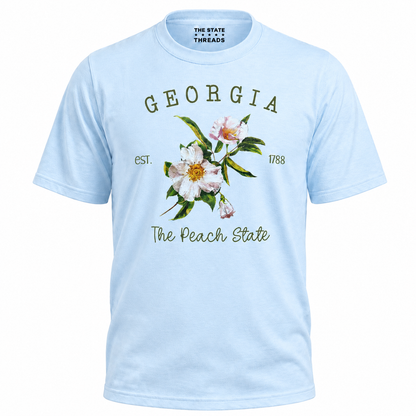 Georgia Cherokee Rose Peach State Botanical Vintage Shirt