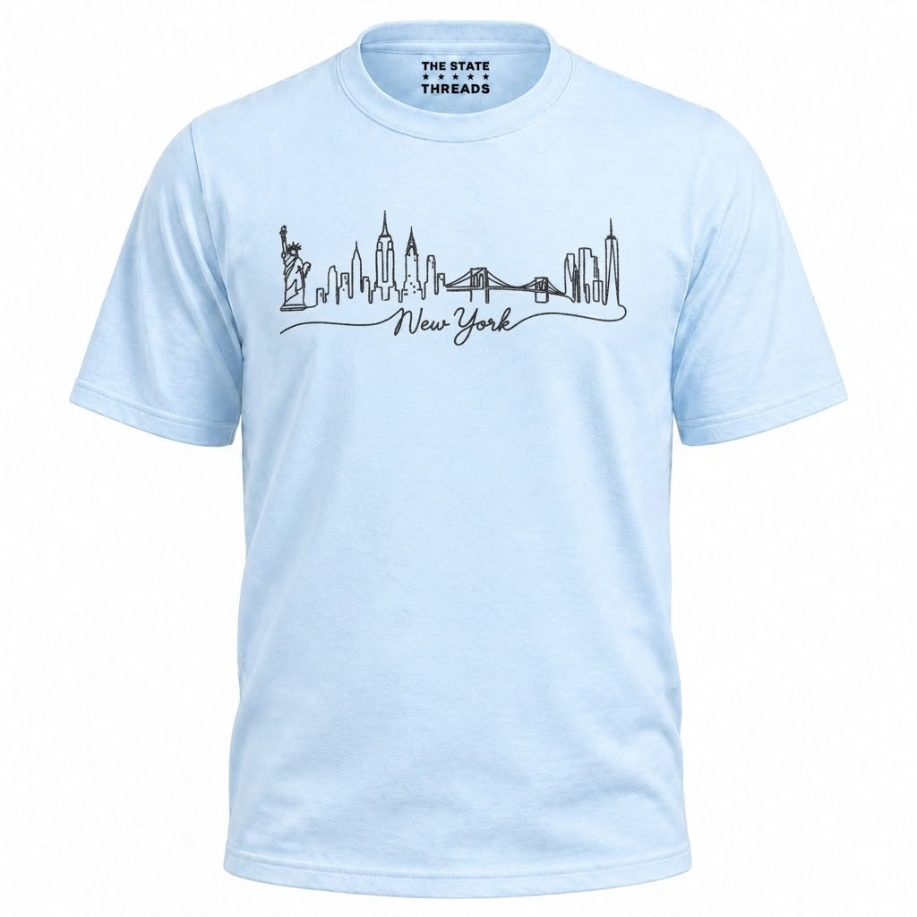 New York Skyline Minimalist Line Art Shirt