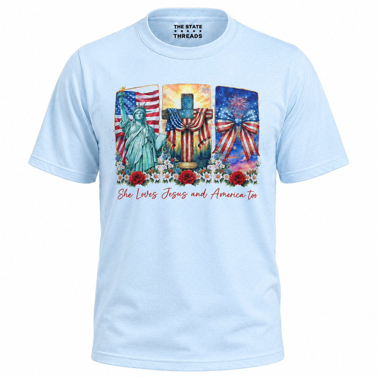 She Loves Jesus and America Too Faith Shirt