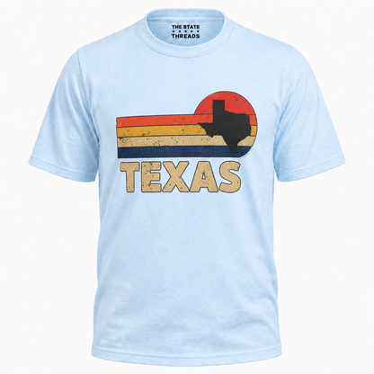 Texas Retro Sunset State Silhouette Shirt