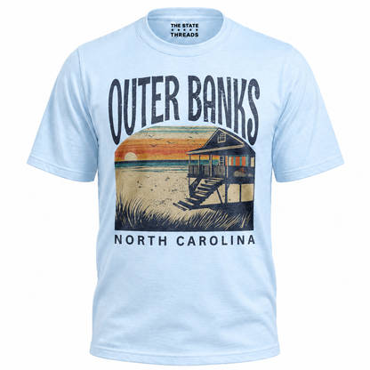 Retro Outer Banks North Carolina Beach Shirt