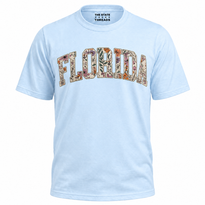 Florida Floral Varsity Preppy Sunshine State Vintage Shirt