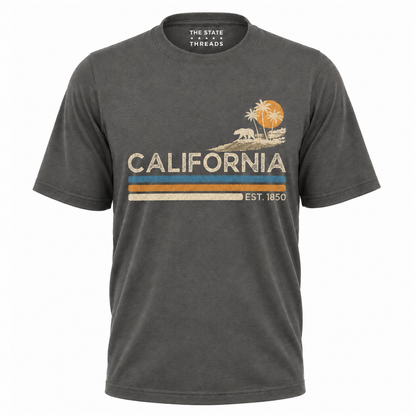California Bear Palm Tree Sunset Shirt