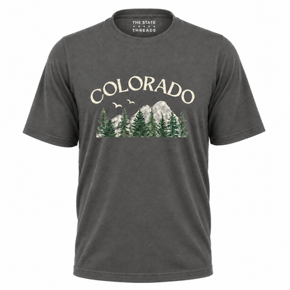 Colorado Mountain Pine Watercolor Shirt