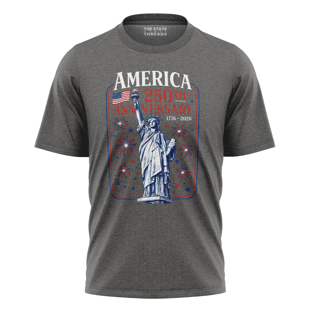 America 250 Statue Fireworks Shirt