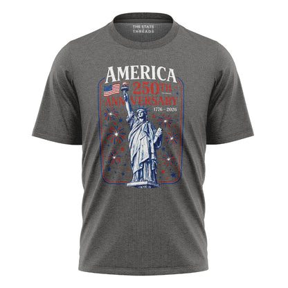 America 250 Statue Fireworks Shirt