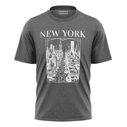 New York Retro City Art Blueprint Skyline Shirt