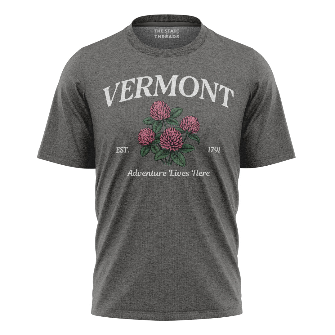 Vermont Red Clover State Flower Adventure Lives Here Shirt