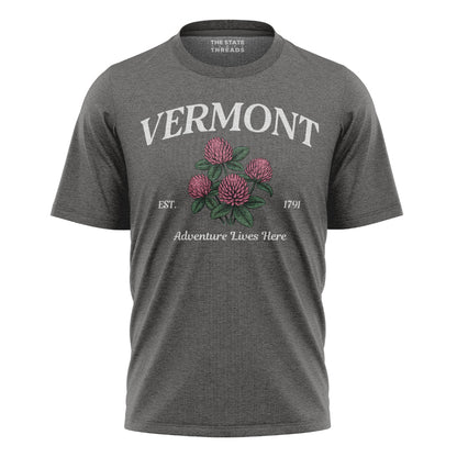 Vermont Red Clover State Flower Adventure Lives Here Shirt