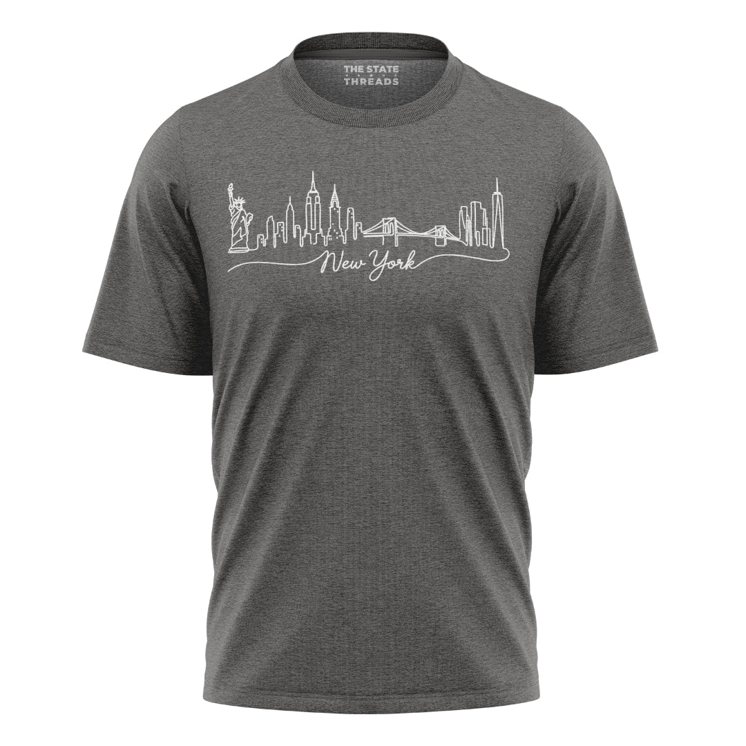 New York Skyline Minimalist Line Art Shirt