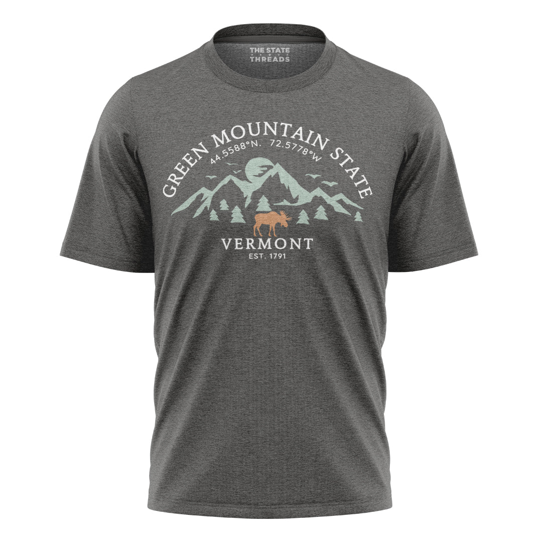 Vermont Green Mountain State Moose Outdoor Adventure Shirt