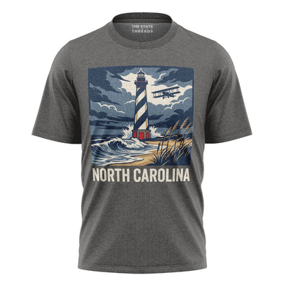 North Carolina Lighthouse Biplane Vintage Coastal Shirt