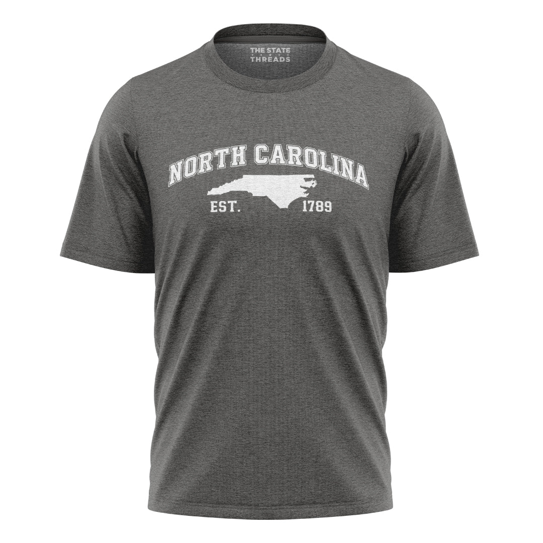 North Carolina State Map EST 1789 Collegiate Shirt