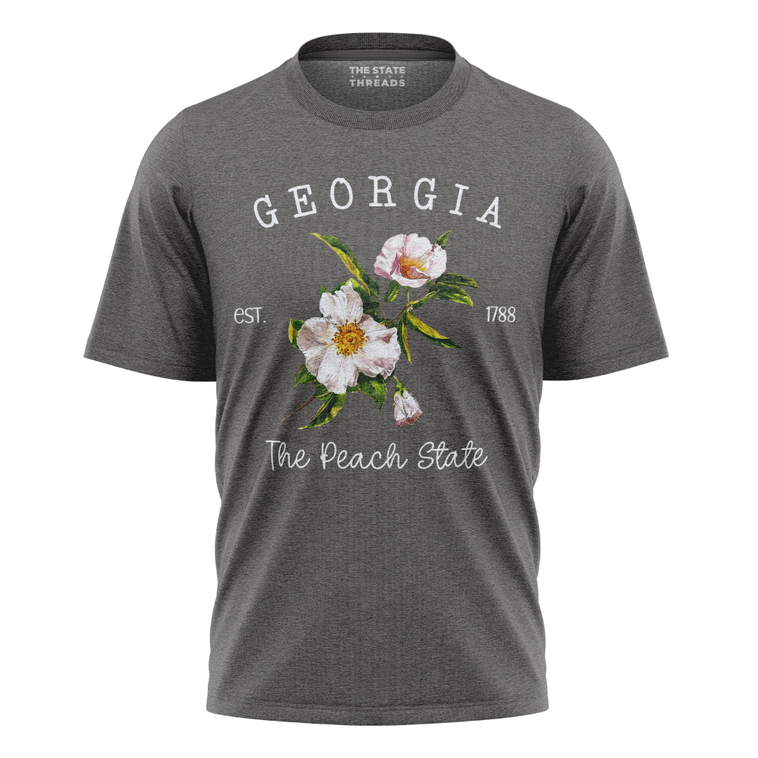 Georgia Cherokee Rose Peach State Botanical Vintage Shirt