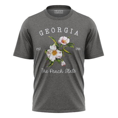 Georgia Cherokee Rose Peach State Botanical Vintage Shirt