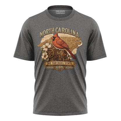 North Carolina Steampunk State Bird Flower Heritage Shirt