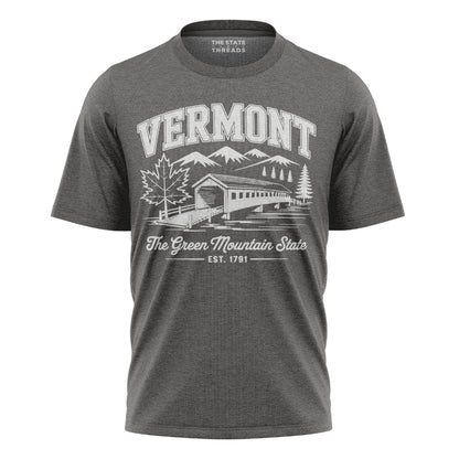 Vermont Green Mountain State Covered Bridge Vintage Shirt