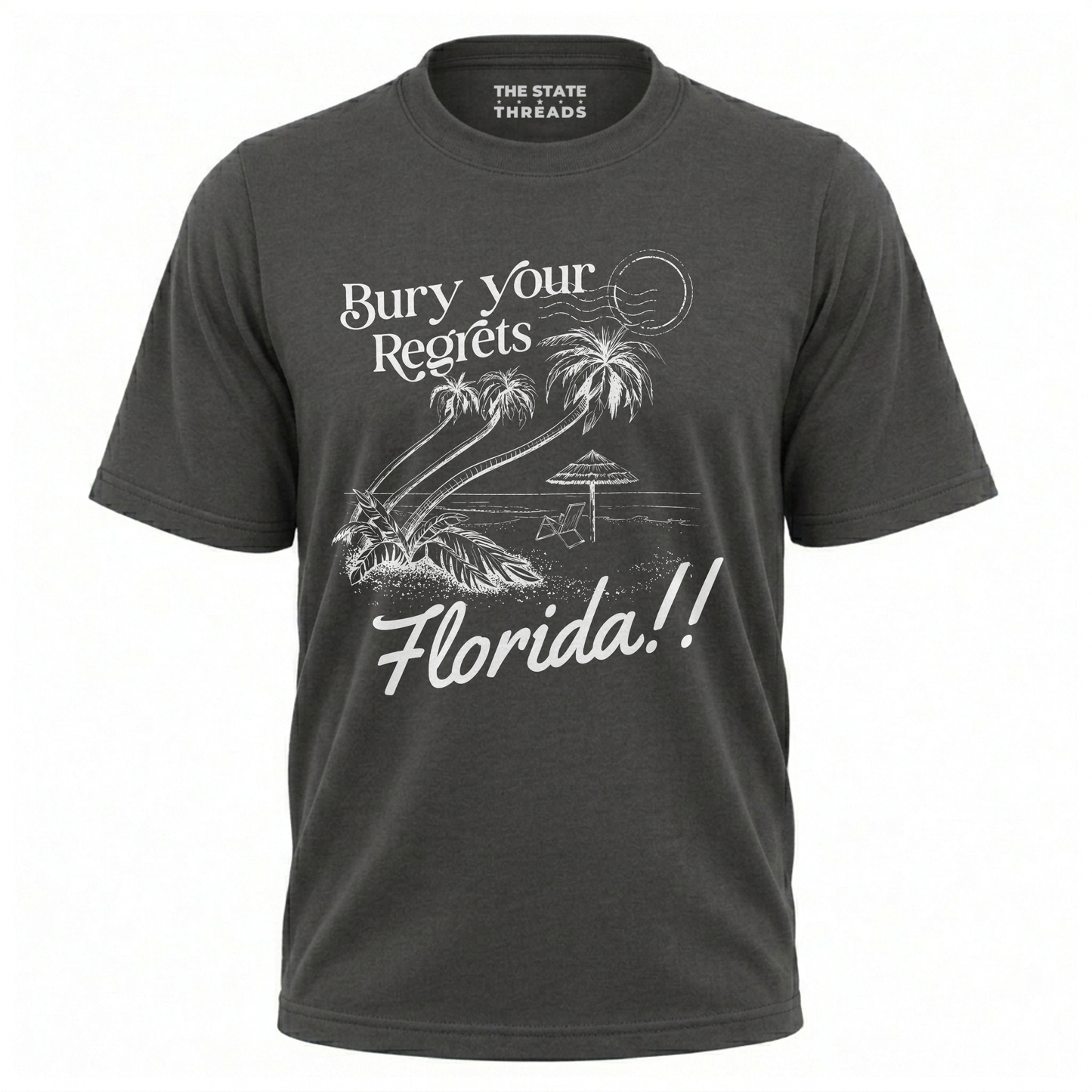 Florida Bury Your Regrets Tropical Coastal Beach Shirt