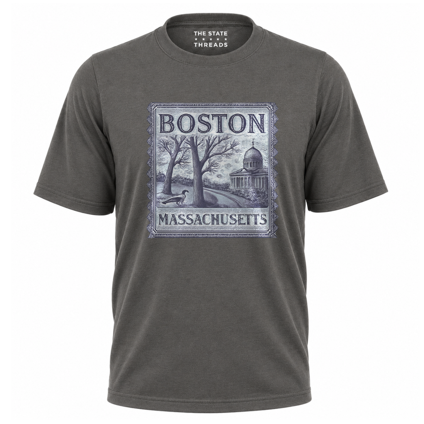 Boston Massachusetts Vintage Postal Stamp Aesthetic Heritage Shirt