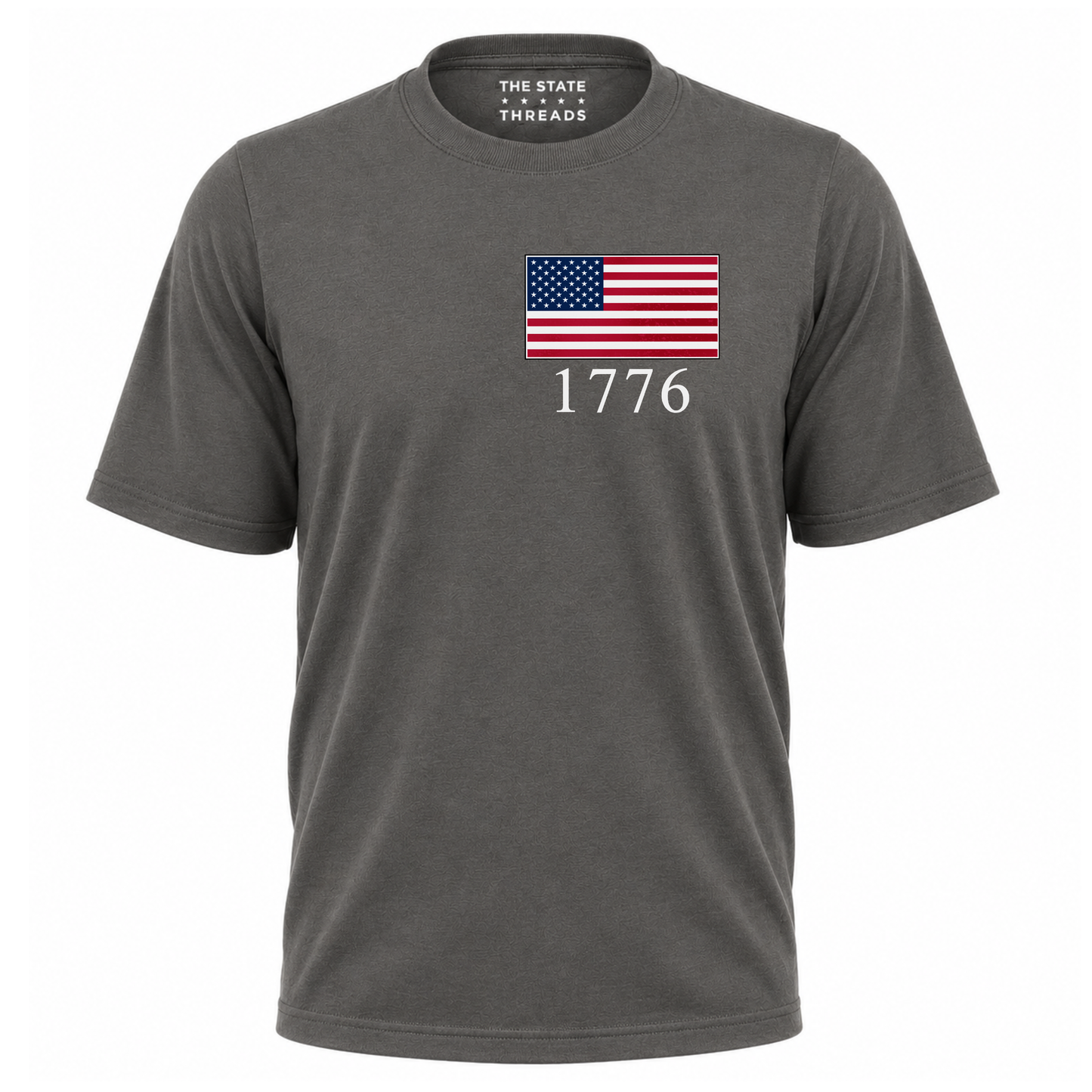 America Embroidered USA Flag 1776 Patriotic Shirt