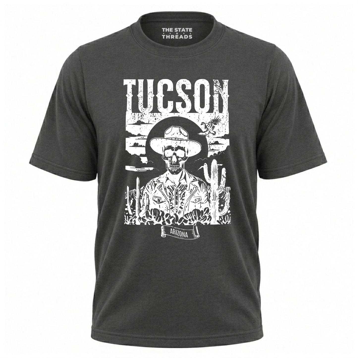 Arizona Tucson Cowboy Skull Retro Desert Western Shirt