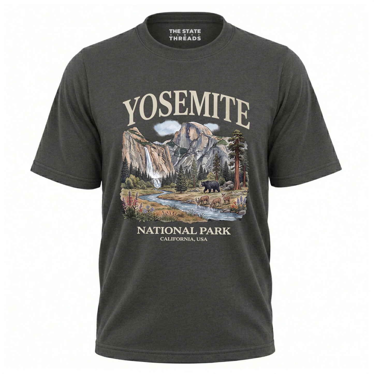 Yosemite National Park California Vintage Wildlife Bear Shirt