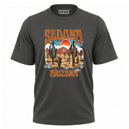 Arizona Sedona Desert Retro Sunset Cactus Pride Shirt