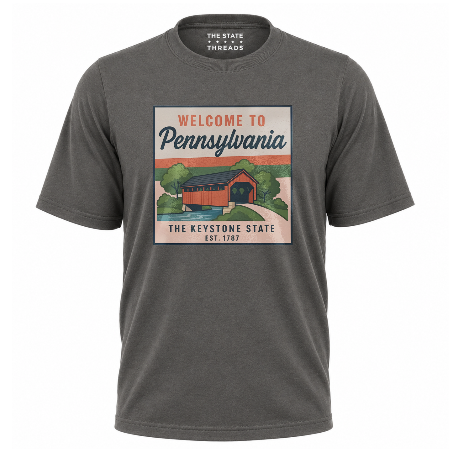 Pennsylvania Covered Bridge Scenic Vintage State Shirt