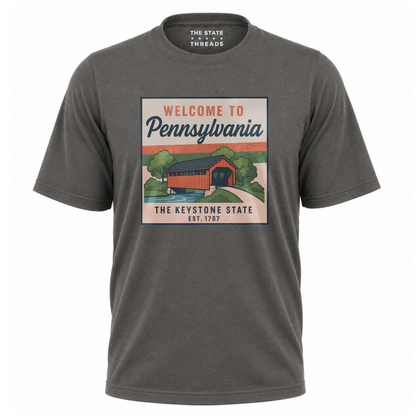 Pennsylvania Covered Bridge Scenic Vintage State Shirt