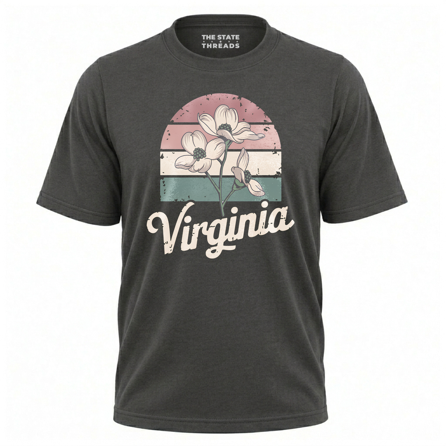 Virginia Dogwood Flower Retro State Pride Shirt