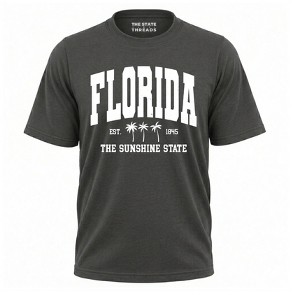 Florida The Sunshine State Vintage Palm Trees Varsity Shirt