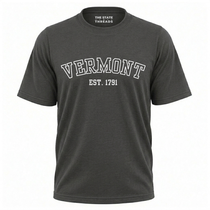 Vermont EST 1791 Varsity Style State Pride Shirt
