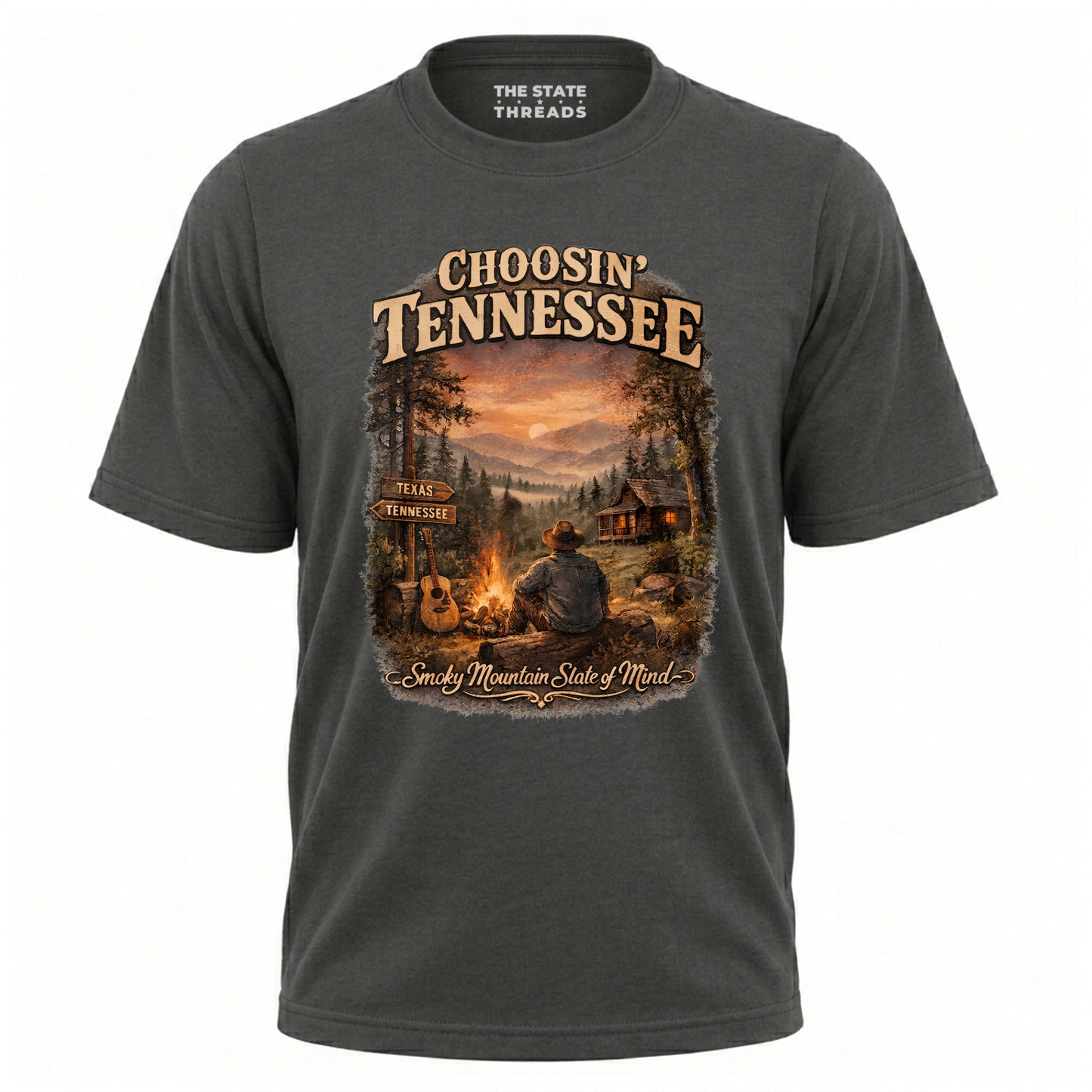 Tennessee Smoky Mountains Campfire Cabin Nature Shirt